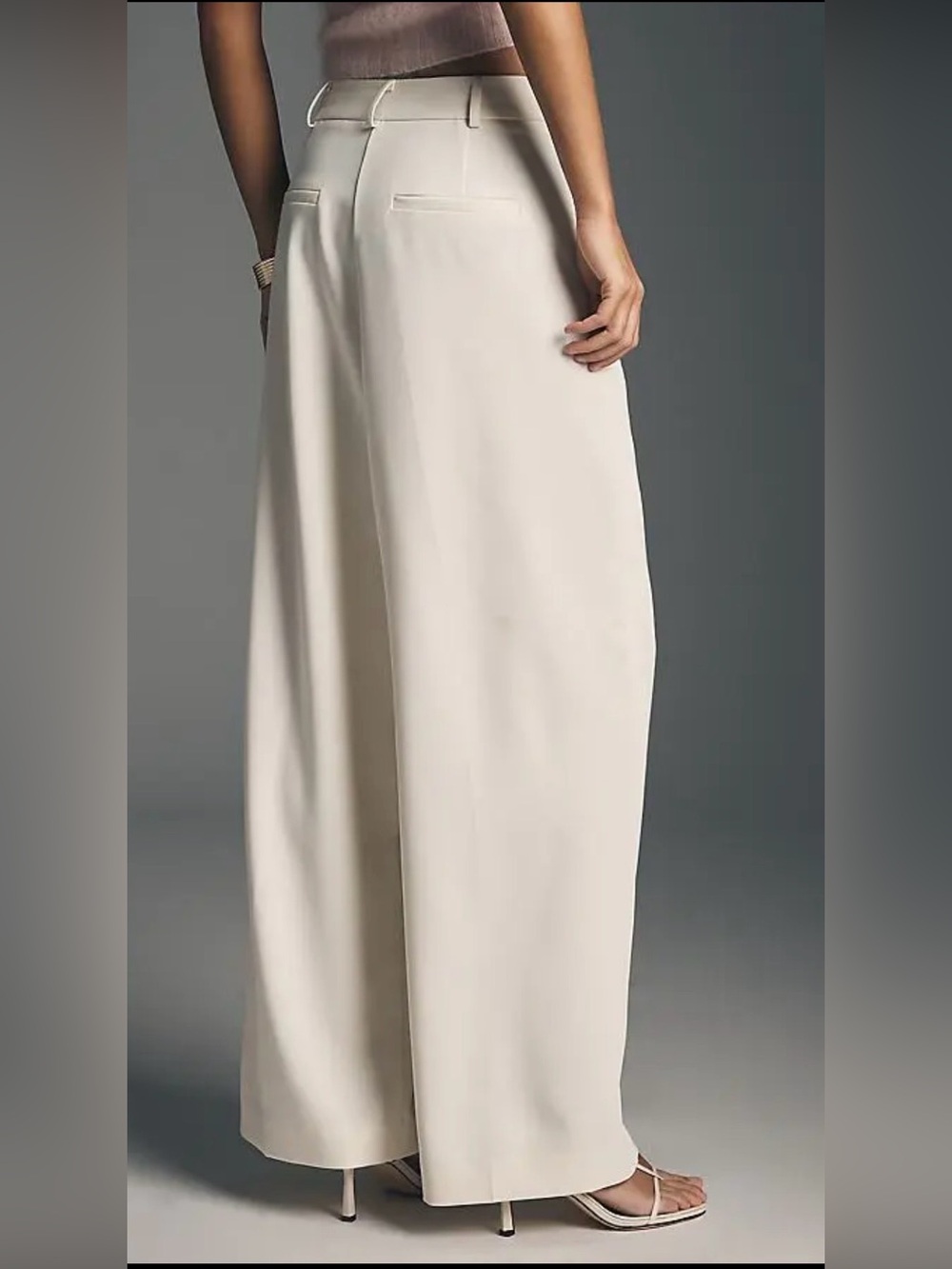 WHITEROOM + CACTUS Wrap Front Trouser Pants - Bone NWT - Picture 4 of 8